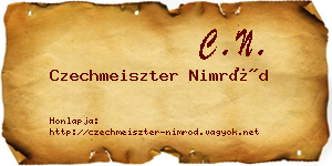Czechmeiszter Nimród névjegykártya